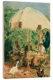Holzbild Unterm Gartenschirm, 1916 - Max Slevogt