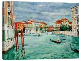 Leinwandbild Kanal mit Gondeln, 1925 - Philipp Franck