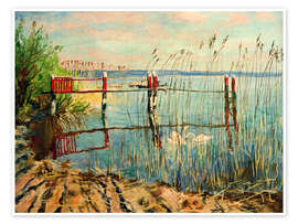 Wandbild Badesteg am Jungfernsee, 1943 - Philipp Franck