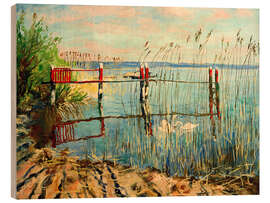 Holzbild Badesteg am Jungfernsee, 1943 - Philipp Franck