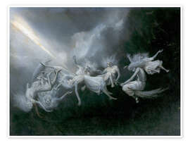 Wandbild Ein Blitz traf eine Gruppe von Hexen - William Holbrook Beard