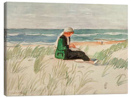 Leinwandbild Louise in den Dünen, 1914 - Otto Modersohn