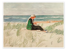 Wandbild Louise in den Dünen, 1914 - Otto Modersohn