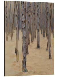 Alubild Nadelwald im Schnee