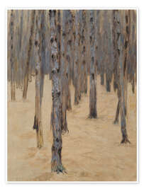 Wandbild Nadelwald im Schnee - Koloman Moser