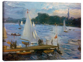 Leinwandbild Segelboote auf der Alster - Max Slevogt