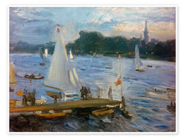Wandbild Segelboote auf der Alster - Max Slevogt