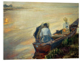 Acrylglasbild Nachen am Chiemsee, 1900 - Max Slevogt