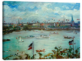 Leinwandbild Neuer Jungfernstieg über die Binnenalster am Kaisertag, 1911 - Lovis Corinth