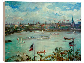 Holzbild Neuer Jungfernstieg über die Binnenalster am Kaisertag, 1911 - Lovis Corinth