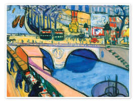 Wandbild Pont Saint-Michel in Paris - Lajos Tihany, 1908
