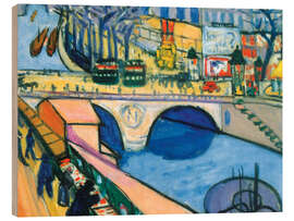 Holzbild Pont Saint-Michel in Paris - Lajos Tihany, 1908