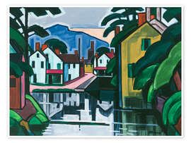 Wandbild Alter Kanalhafen - Oscar Florianus Bluemner, 1914