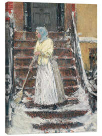 Leinwandbild Schnee fegen - Frederick Childe Hassam