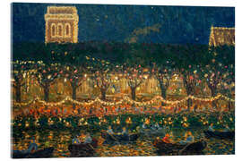 Acrylglasbild Abend am Uhlenhorster Fährhaus - Ernst Eitner