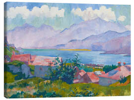 Leinwandbild Blick auf den Silsersee von Capolago, 1927 - Giovanni Giacometti
