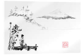 Tableau en verre acrylique Geisha ponton - Péchane