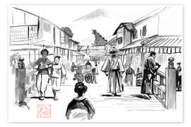 Poster Edo Brücke - Péchane