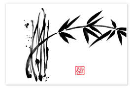 Poster Bambus-Skizze - Péchane