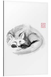Aluminium print Sleeping fox - Péchane