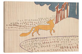 Holzbild Der Fuchs - Asai Chū