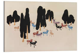 Alubild Rehe und Hirsche - Asai Chū