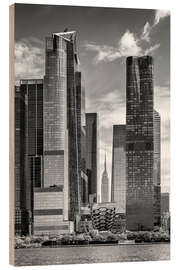 Holzbild NYC Hudson Yards mit Empire State Building - Melanie Viola