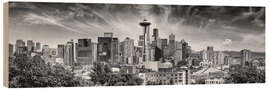 Holzbild Seattle, Panorama - Melanie Viola