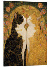 Acrylglasbild Der Kuss, gewoben in Pelz und Licht - DejaReve