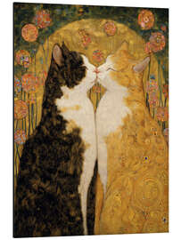 Alubild Der Kuss, gewoben in Pelz und Licht - DejaReve