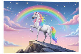 Acrylglasbild Mythisches Einhorn - Mango Art