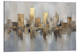 Alubild Goldene Stadtlandschaft - Mango Art
