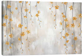 Leinwandbild Goldene Blüten - Mango Art