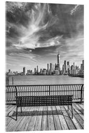 Acrylglasbild Blick über den Hudson River auf Lower Manhattan - Melanie Viola