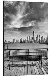 Alubild Blick über den Hudson River auf Lower Manhattan - Melanie Viola