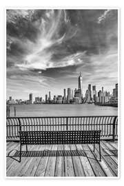 Wandbild Blick über den Hudson River auf Lower Manhattan - Melanie Viola