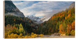 Holzbild Herbstfarben im Karwendel - Denis Feiner