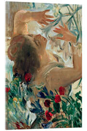 Acrylglasbild Frau mit Lilien im Treibhaus, 1911 - Lovis Corinth