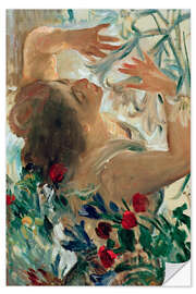 Wandsticker Frau mit Lilien im Treibhaus, 1911