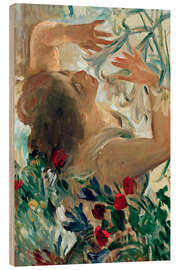 Holzbild Frau mit Lilien im Treibhaus, 1911 - Lovis Corinth