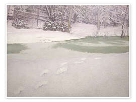 Wandbild Neugefallener Schnee, 1909 - Gustaf Edolf Fjæstad