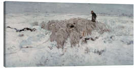 Leinwandbild Schafherde im Schnee, 1888