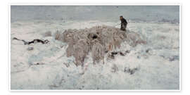 Wandbild Schafherde im Schnee, 1888 - Anton Mauve