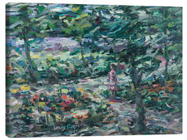 Leinwandbild Frau im Park - Lovis Corinth