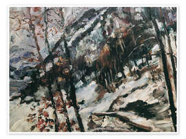 Wandbild Der Herzogstand am Walchensee im Schnee, 1922 - Lovis Corinth