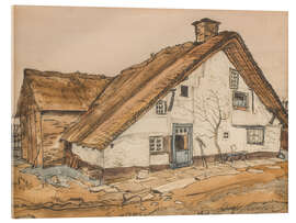 Acrylglasbild Bauernhaus auf dem Lechfeld - Adolf Münzer