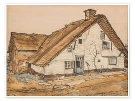 Wandbild Bauernhaus auf dem Lechfeld - Adolf Münzer