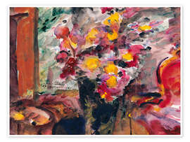Wandbild Blumenvase auf dem Tisch - Lovis Corinth