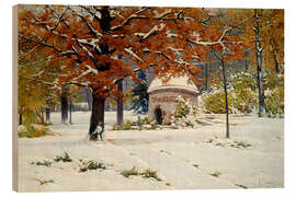 Holzbild Der erste Schnee - Konstantin Yakovlevich Kryshitzky