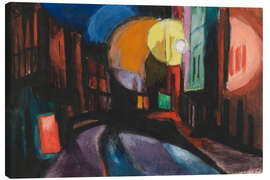 Leinwandbild Stadtbild bei Nacht - Oscar Florianus Bluemner